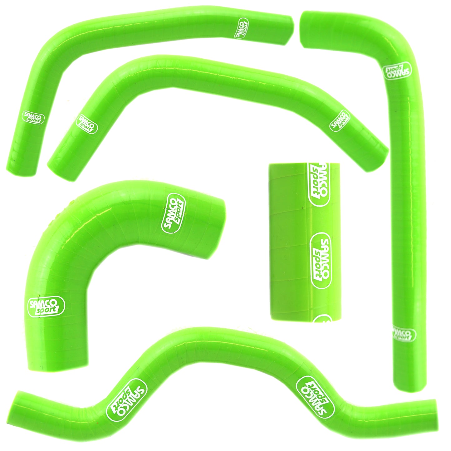 COOLANT HOSE 6 PIECE KIT GREEN 09-16 KAWASAKI 250 KX F OEM DESIGN SAMCO SPORT KAW-58-GN