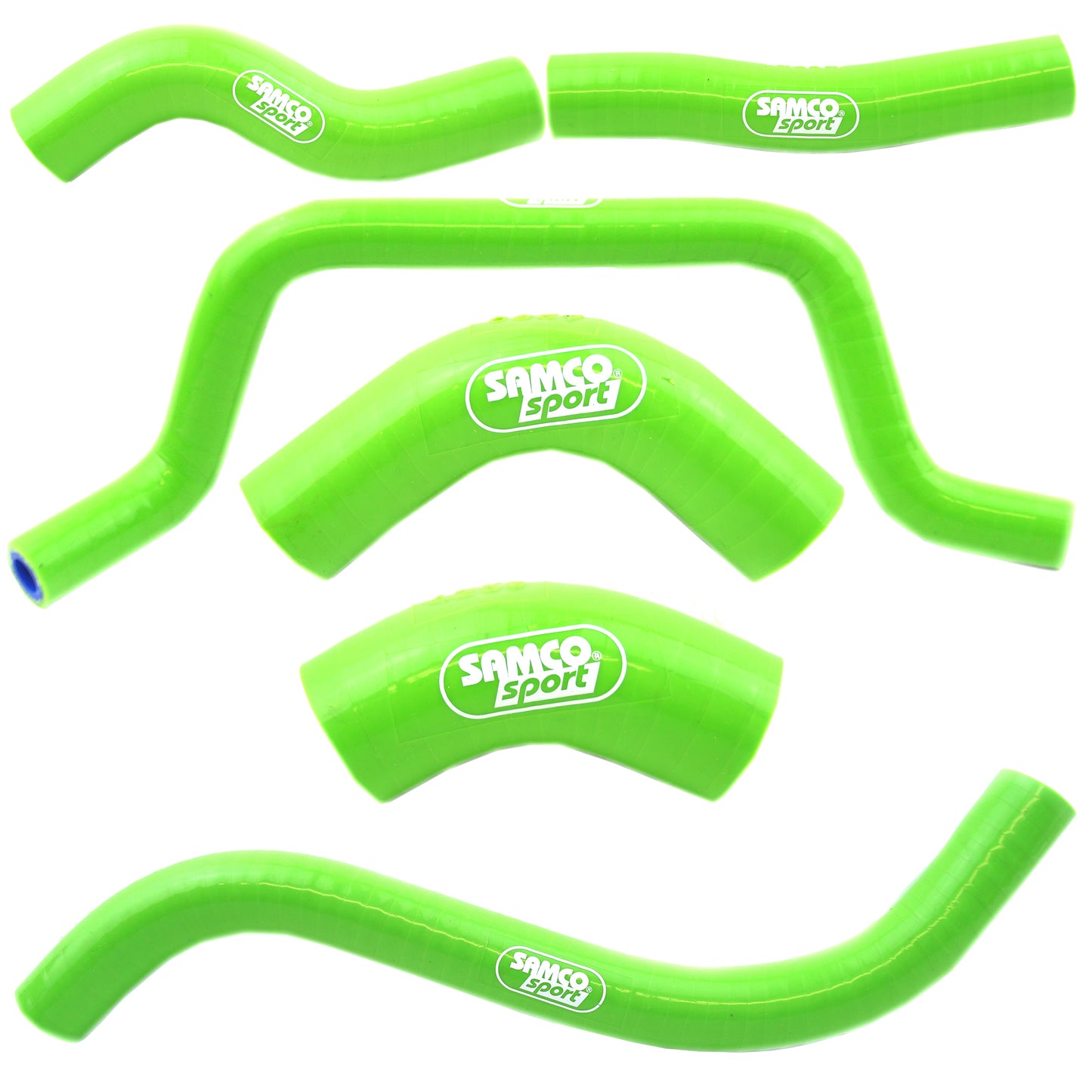 COOLANT HOSE 7 PIECE KIT GREEN 12-15 KAWASAKI 450 KX F OEM DESIGN SAMCO SPORT KAW-59-GN