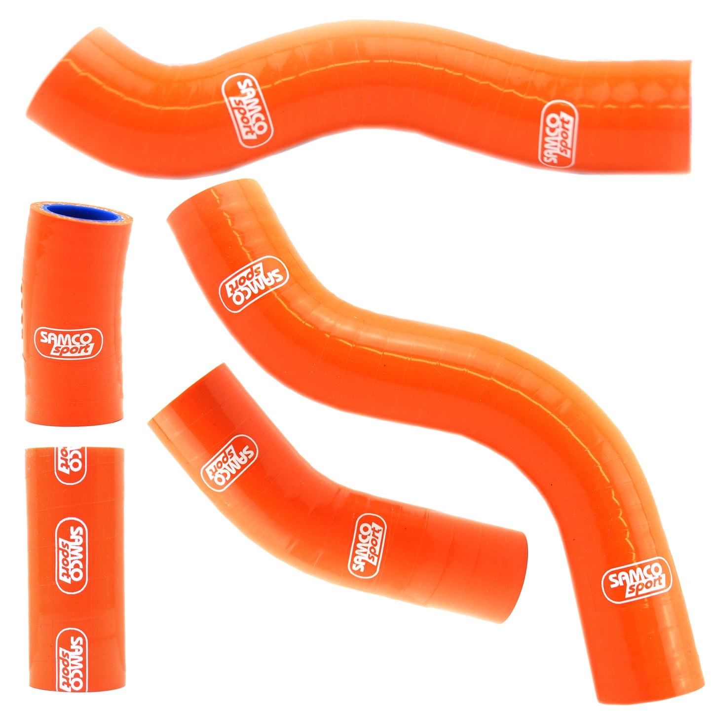 COOLANT HOSE 6 PIECE KIT ORANGE 13-17 KTM HUSQVARNA 85 TC SX OEM DESIGN SAMCO KTM-82-OR