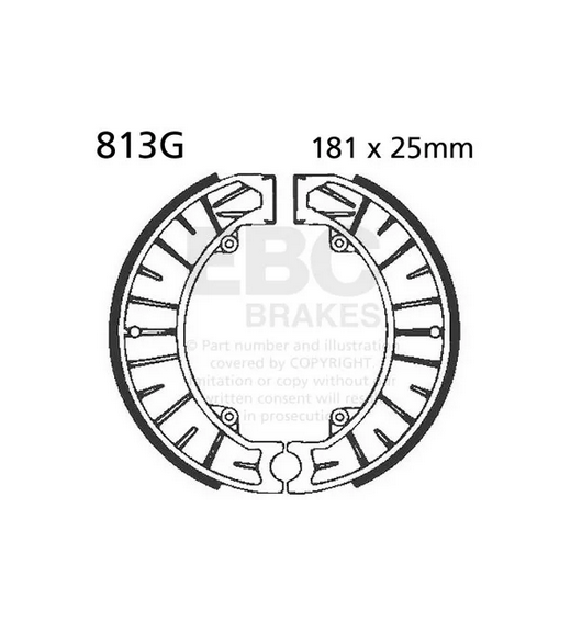 Brake Shoes KTM 250 350 813G Ebc