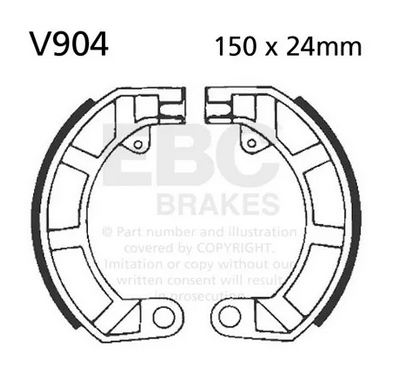 Brake Shoes Vespa 50 125 Ebc V904