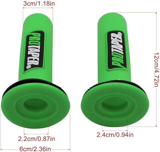 Green Pro Taper Handlebar Grips – Premium Universal 7/8”