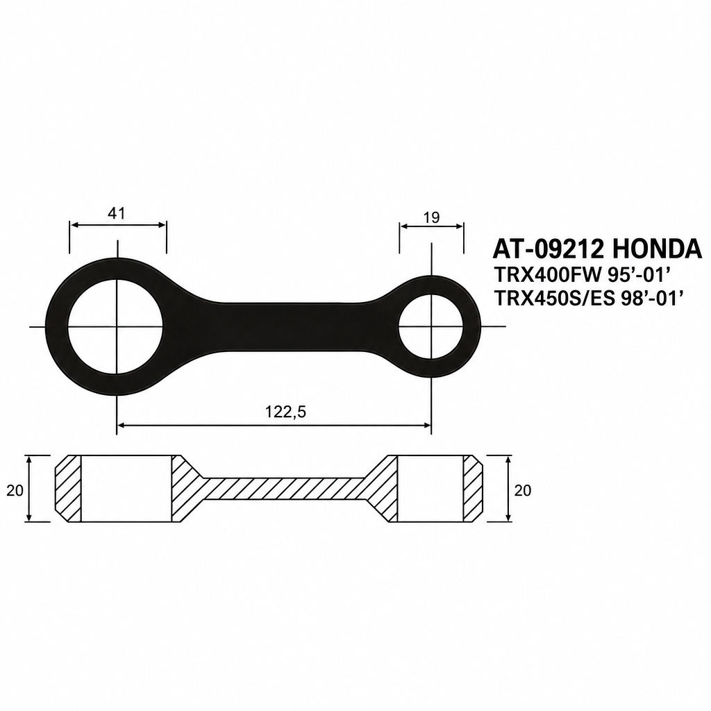 Connecting Rod 99-08 TRX400EX, Wiseco WPR188 Honda ATV