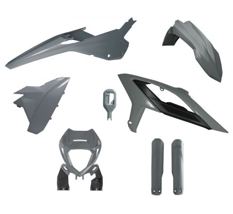 PLASTIC KIT/6 2023-24 BETA RR125-480 QUANTUM GREY, RTECH R-KITBET-GR0-623
