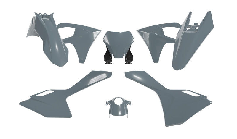 PLASTIC KIT/6 2024-2025 GASGAS QUANTUM GREY, RTECH R-KITGAS-GR0-623