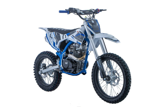 BRZ Racing Pro 250cc Manual Dirt Bike 19/16 Big Wheel Blue