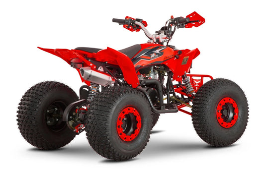 Exhilarator Pro Elite 150cc Junior Quad Bike red