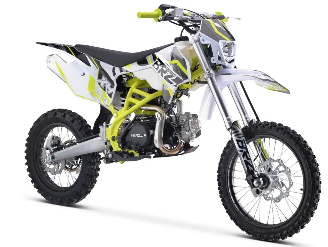 BRZ Racing Pro 140cc Manual Dirt Bike 17/14 Big Wheel Blue