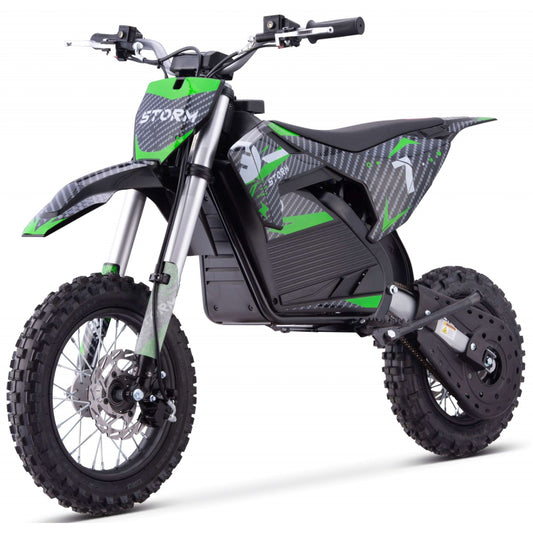 Kids 1200W 48V Electric Dirt Bike Green