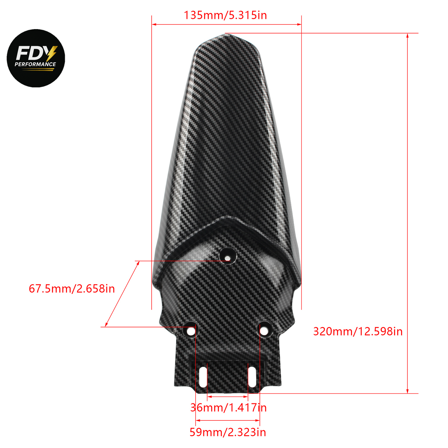 Talaria Sting R Carbon Fibre Rear Mud Guard Fender Longer Extended MX3 MX4 MX5 R