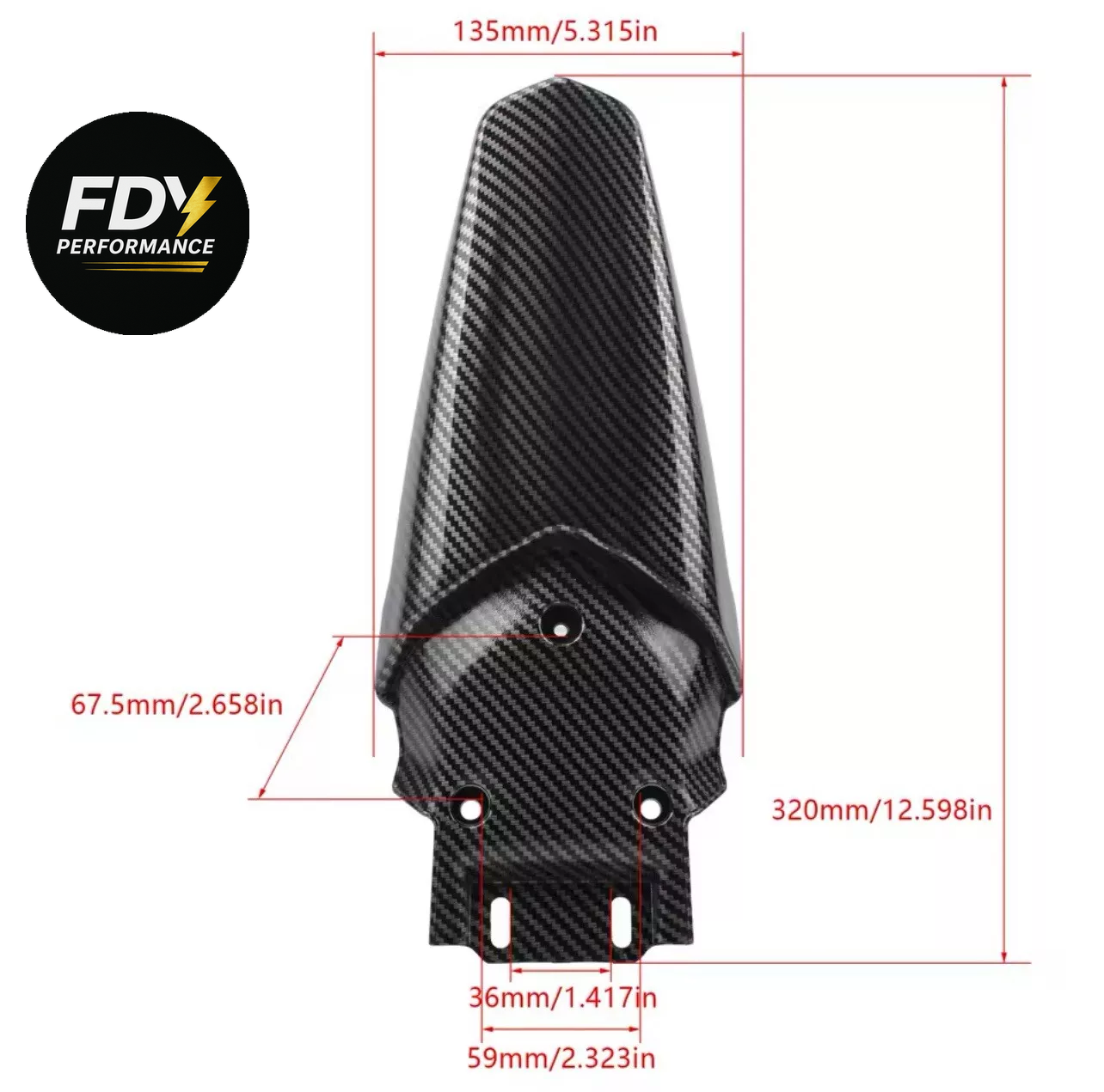 Talaria Sting R Carbon Fibre Rear Mud Guard Fender Longer Extended MX3 MX4 MX5 R