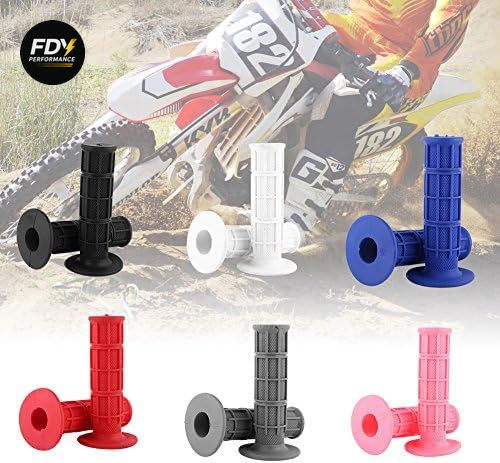 White Motorbike Grips – Premium Quality, Universal Fit, Anti-Vibration, Soft