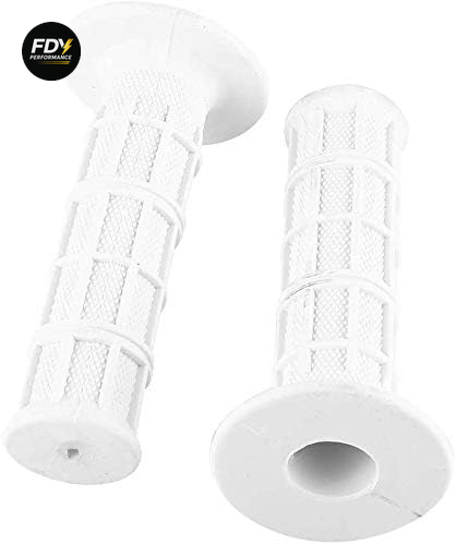 White Motorbike Grips – Premium Quality, Universal Fit, Anti-Vibration, Soft