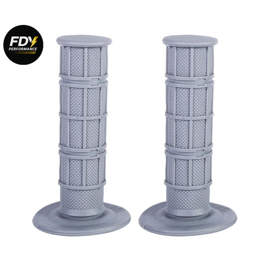 Gray Motorbike Handlebar Grips – Premium Quality, Universal Fit, Anti-Vibration, Comfortable Rubber