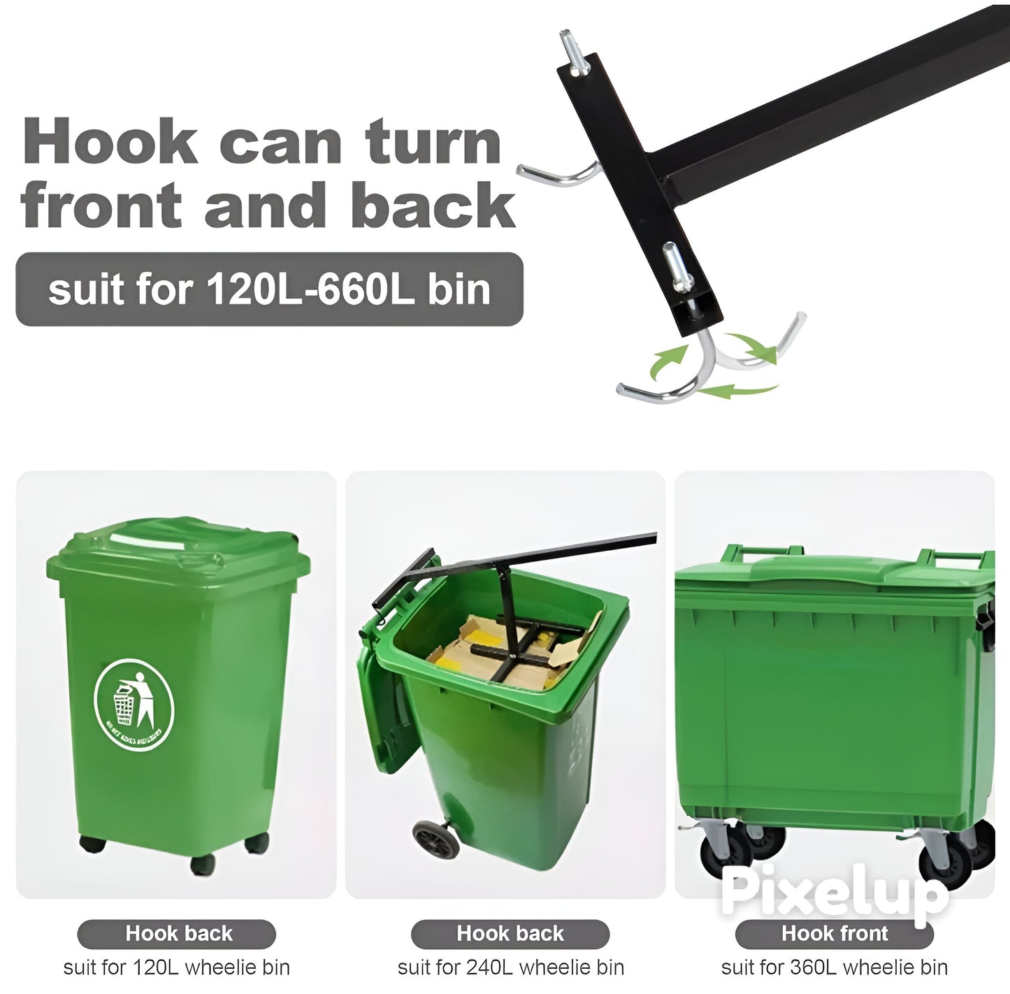 ♻️ Wheelie Bin Compactor – Heavy-Duty Waste Crusher for 120L/240L/360L Bins