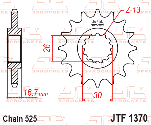 Front Sprocket JTF1370.15 Jt