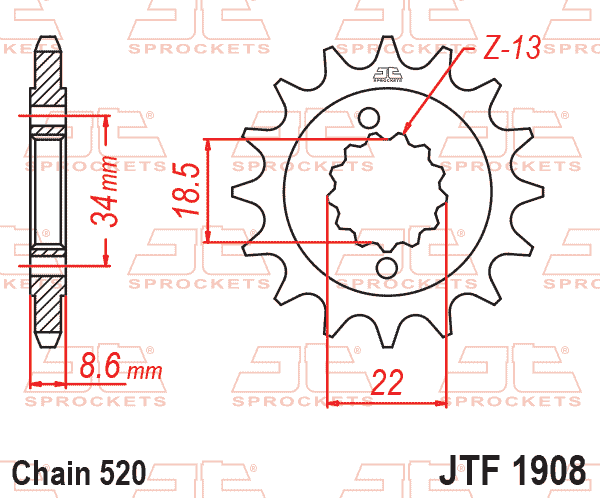 Front Sprocket JTF1908.15 Jt