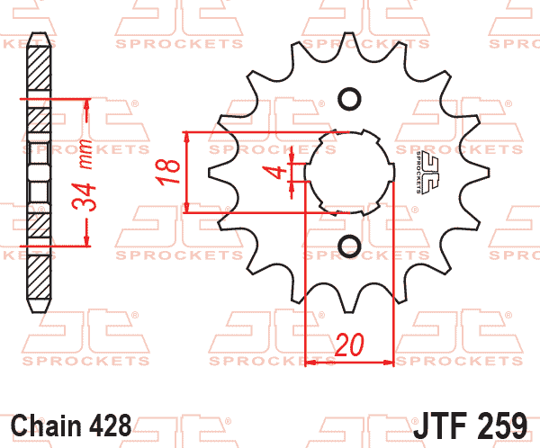 Front Sprocket JTF259.13 Jt