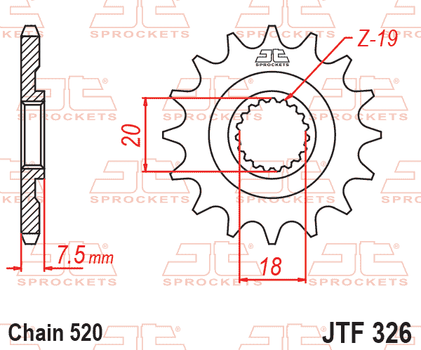 Front Sprocket JTF326.13 Jt