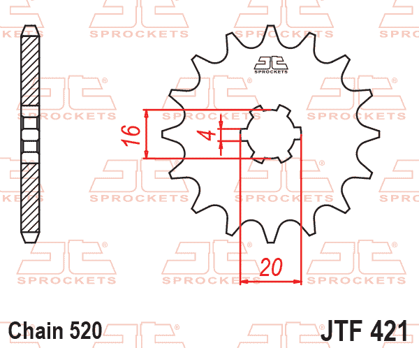 Front Sprocket JTF421.11 Jt SF422-11