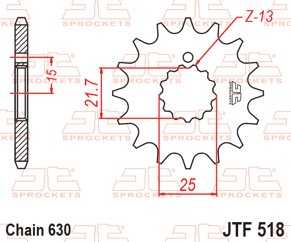 Front Sprocket JTF518.14 Jt