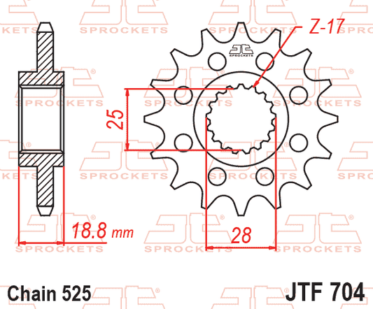 Front Sprocket JTF704.16 Jt