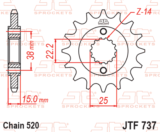 Front Sprocket JTF737.15 Jt