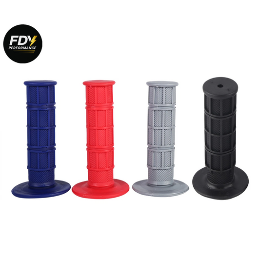 RED Motorbike Handlebar Grips – Premium Quality, Universal Fit, Anti-Vibration, Comfortable Rubber