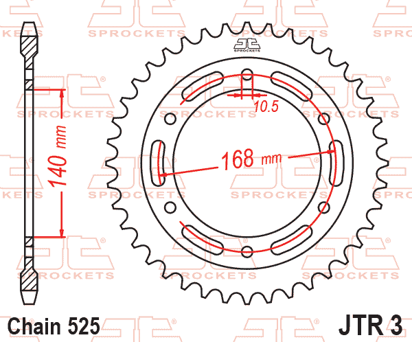 Rear Sprocket JTR3.47 Jt 525