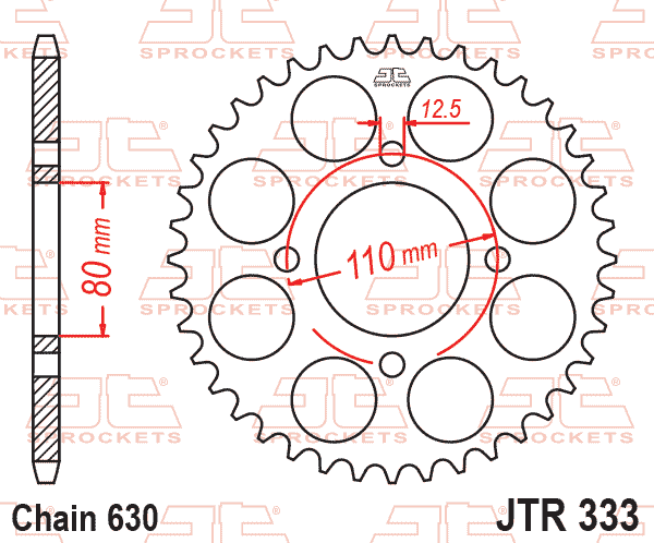 Rear Sprocket JTR333.38 Steel