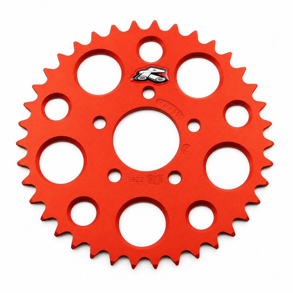 Rear Sprocket Renthal 480, KTM 50 2010-2013 38T Orange, 480--415-38P-OR