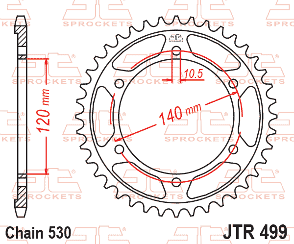 Rear Sprocket JTR499.38 Jt