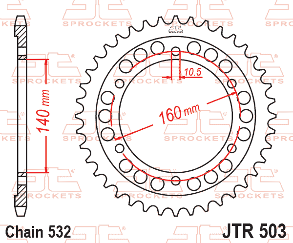 Rear Sprocket JTR503.45 Jt