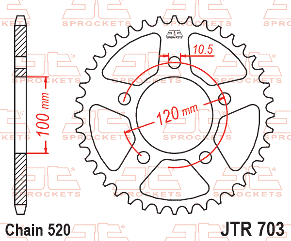 Rear Sprocket JTR703.44 Jt