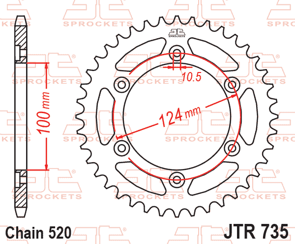 Rear Sprocket Steel JTR735.36