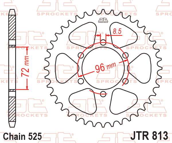 Rear Sprocket JTR813.40 Jt 520