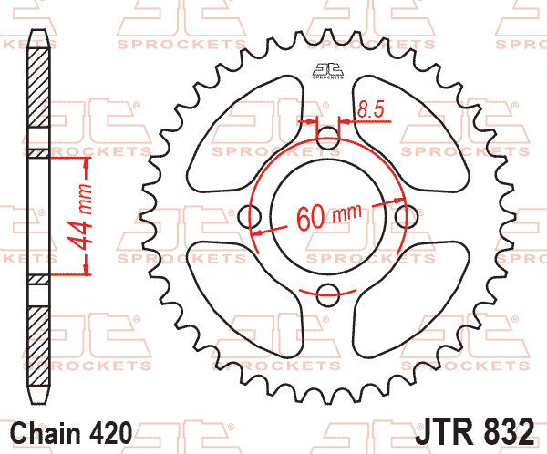 Rear Sprocket JTR832.41 Steel