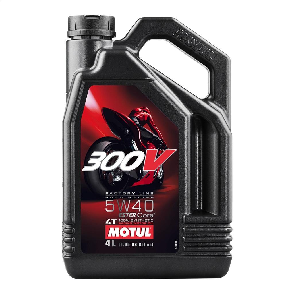 300V FL ROAD RACING 5W40 4 Litre, MOTUL 450007, BOX=4, Motorcycle, 100% SYNTHETIC