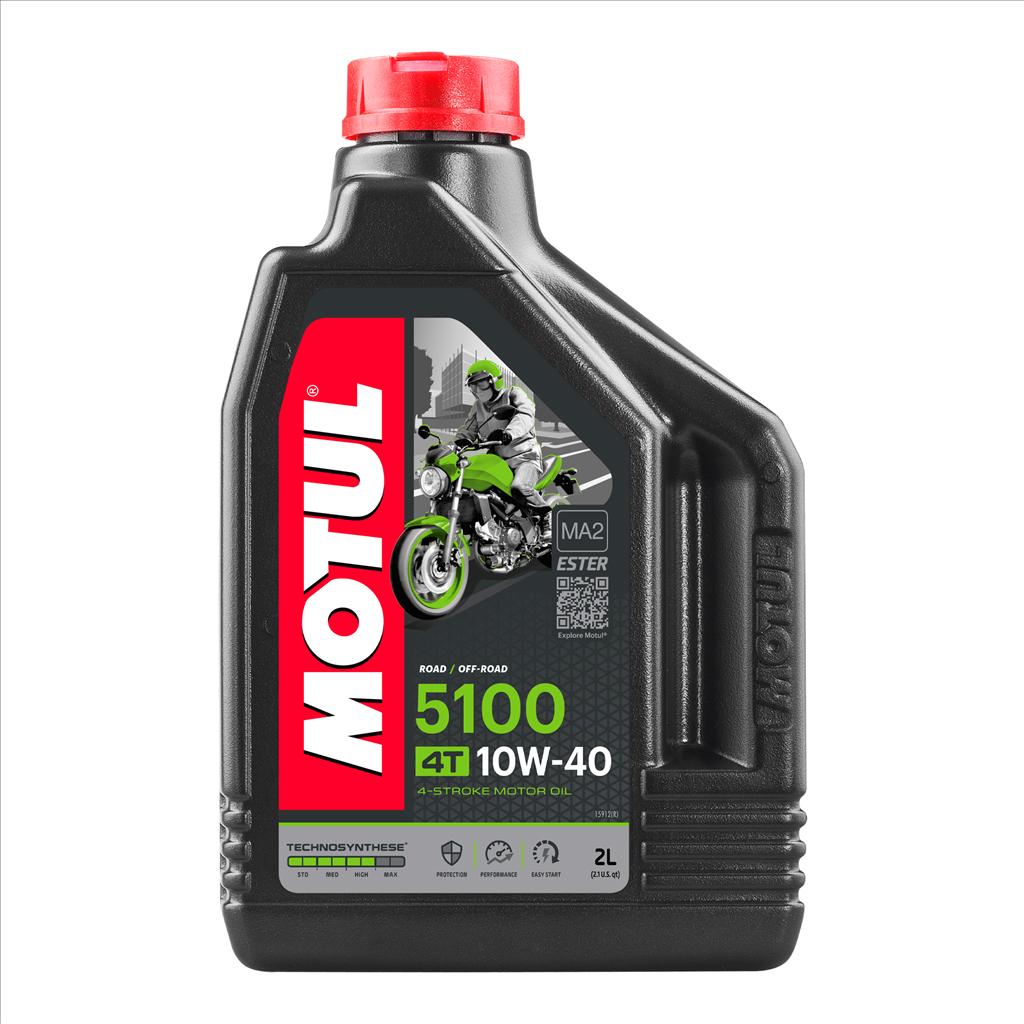5100 10W40 4T 2 Litre, MOTUL 450416, BOX=12, Motorcycle, TECHNOSYNTHESE