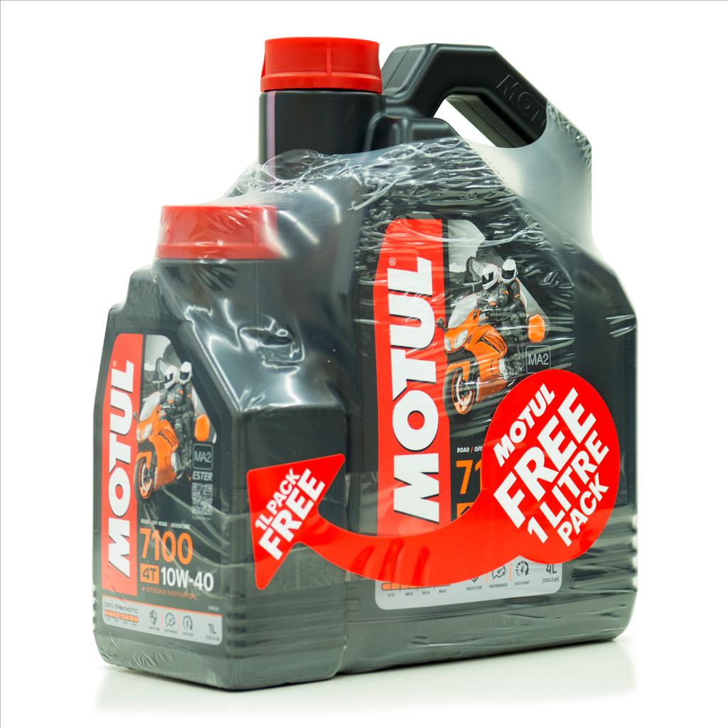 7100 10W40 4T 4XPCE 4L + 1L, MOTUL 450388, BOX=1, Motorcycle, 100% SYNTHETIC