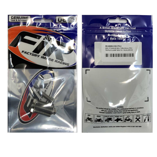 Factory Image Racing Titanium GR5 Titanium Bolt M8x30mm PK4, Triple Clamp Bolts / Dualdrive, / KTM Re: 25080406