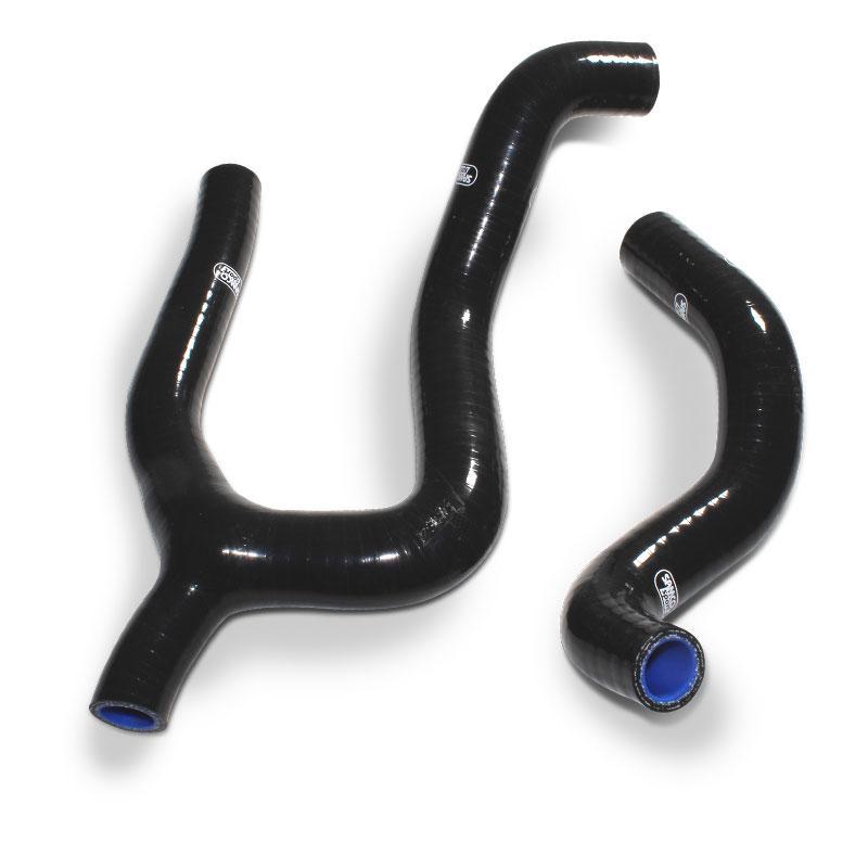 COOLANT HOSE 2 PIECE KIT BLACK KTM HUSQ GAS 350 THERMO BYPASS 'Y' DESIGN SAMCO KTM-110-BK