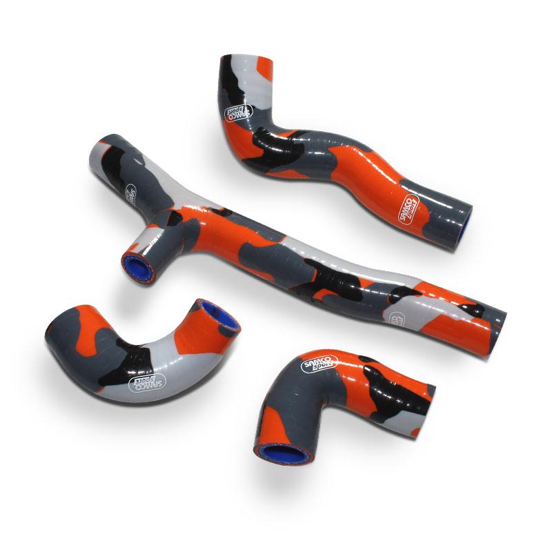 COOLANT HOSE 4 PIECE KIT ORANGE CAMO 20-23 KTM 150 TE EXC OEM DESIGN SAMCO KTM-120 SOL