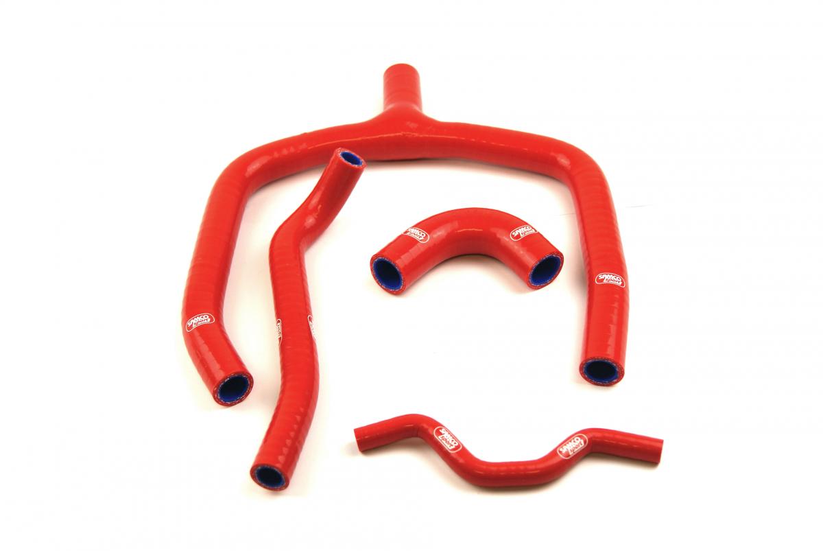 COOLANT HOSE 4 PIECE KIT RED 09-16 KAWASAKI 250 KX F 'Y' RACE DESIGN SAMCO SPORT KAW-33-RD