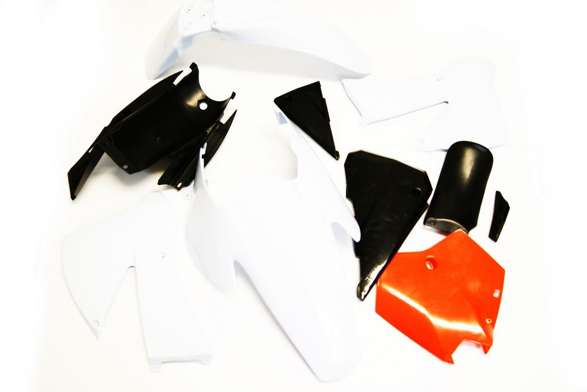 £25+VAT READ DESCRIPTION, PLASTIC KIT KTM 85 SX 2006-12, WHITE/ORANGE