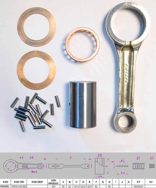 Connecting Rod Kit 95-06 KTM Dirt/Road, Smc/Adventrue/Duke/LC4/Lse/Rxc/Sc/Sxc/Xc/Comp