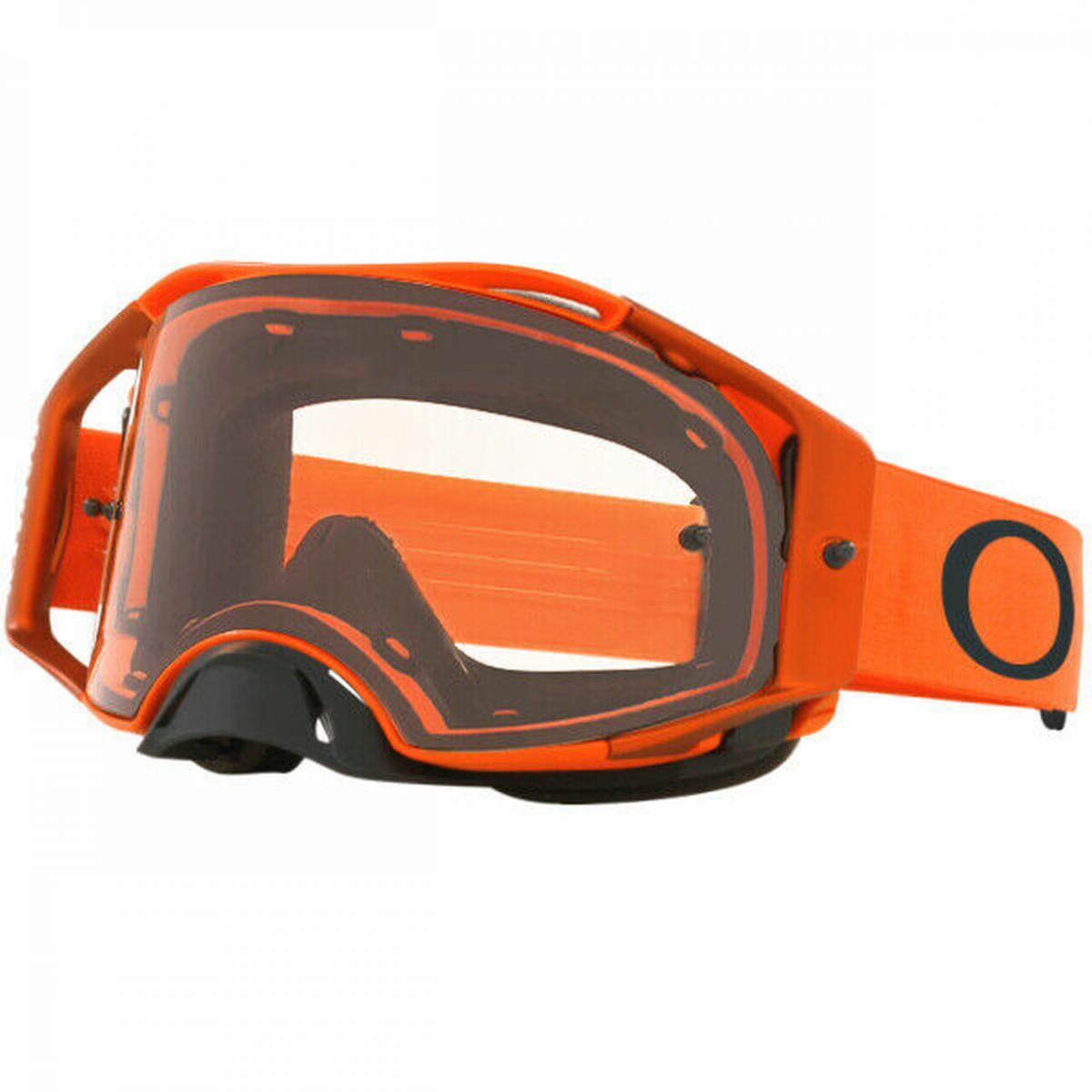 OAKLEY AIRBRAKE MX MOTO ORANGE CLEAR LENS, CLEAR LENS OA OO7046-E0