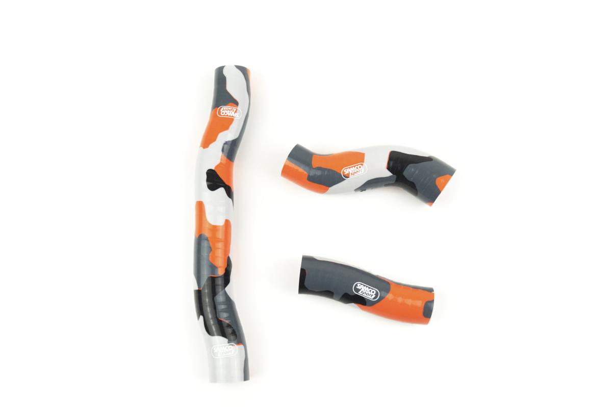 COOLANT HOSE 3 PIECE KIT ORANGE CAMO 19-23 KTM HUSQ GASGAS 250 300 SAMCO SPORT KTM-104-SOL