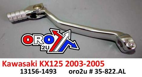 Factory Image Racing Gear Lever Alu KX125 03-05, 13156-1493 Forged Aluminum