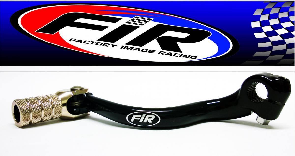 Factory Image Racing Gear Lever Black KX 250 03-07, Aluminium Forged 13156-0049, FIR Brand, Black & Titanium